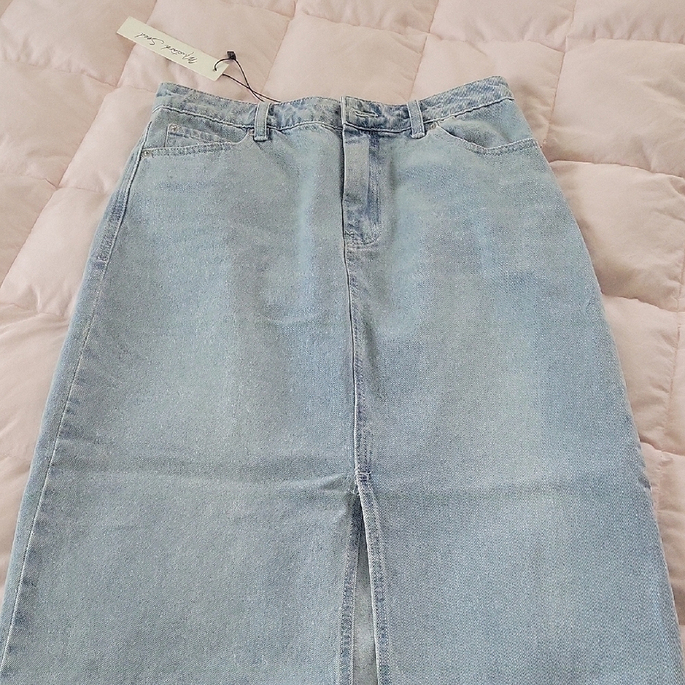 Women's Light Blue Denim Skirt